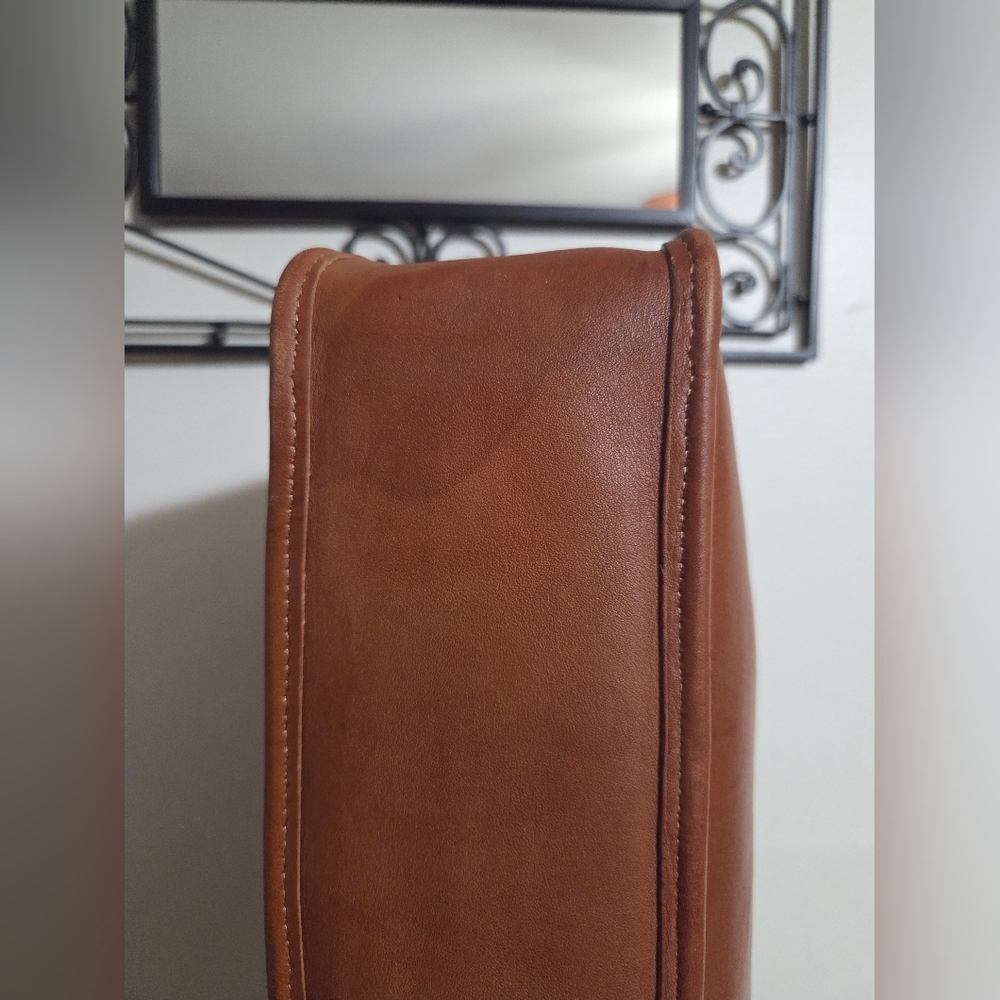Vintage Coach Leather British Tan Morgan Briefcase Crossbody - Picture 16 of 16